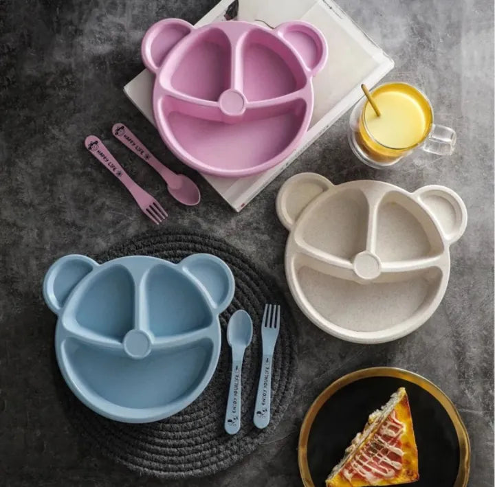 Bear Shape Plate 5 Pair in one Set