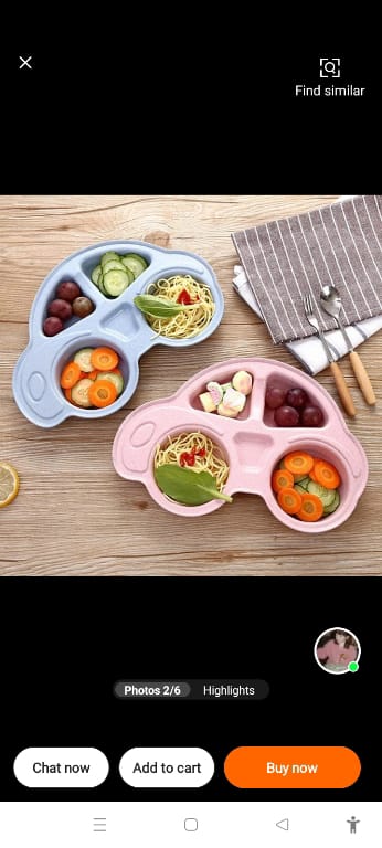 car shape plates pair of 2 in one set