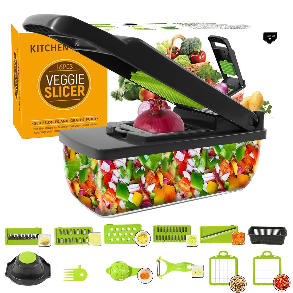Multifunctional Vegi Selicer 16 in 1 set