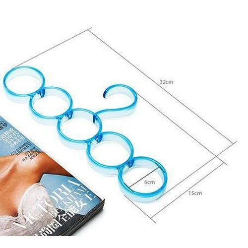 5 ring scarf hanger 5 piece in one set