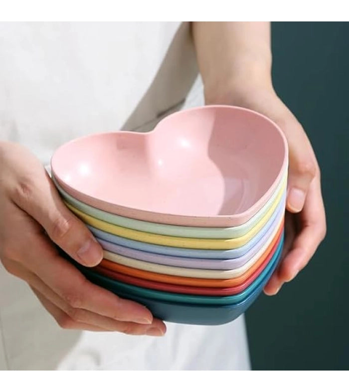 10 Pcs Heart Shape Plate Sets