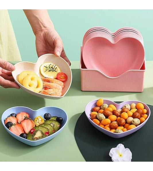 10 Pcs Heart Shape Plate Sets